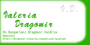 valeria dragomir business card